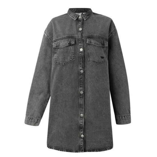Roxy Γυναικείο πουκάμισο Tidal Moon - Denim Long Sleeve Mini Shirtdress